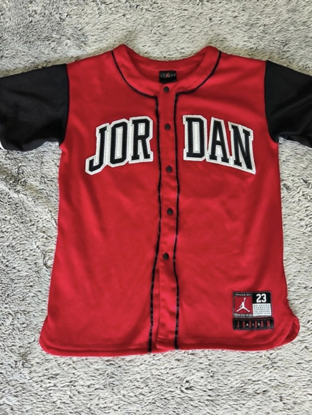 Jordan 23 Red & Black Basketball Jersey Sz 8/10